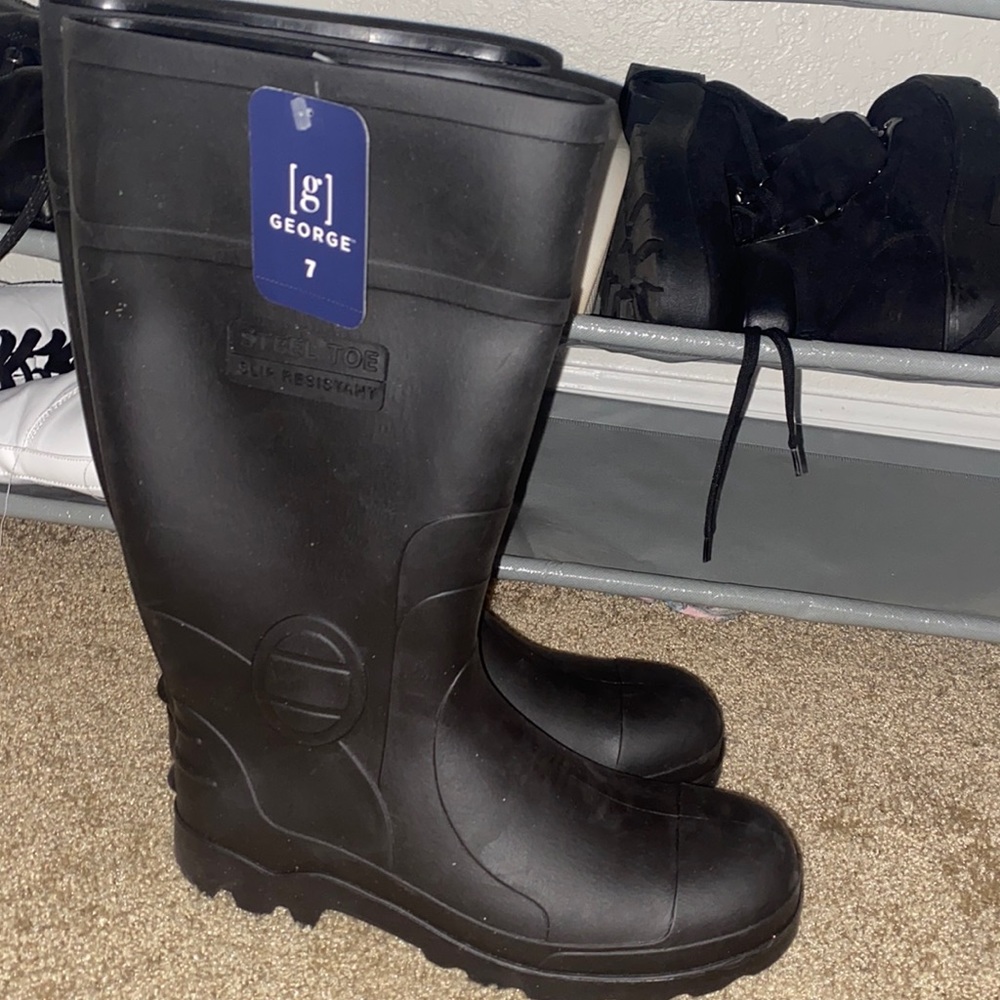 George size 7 steel toe water boots